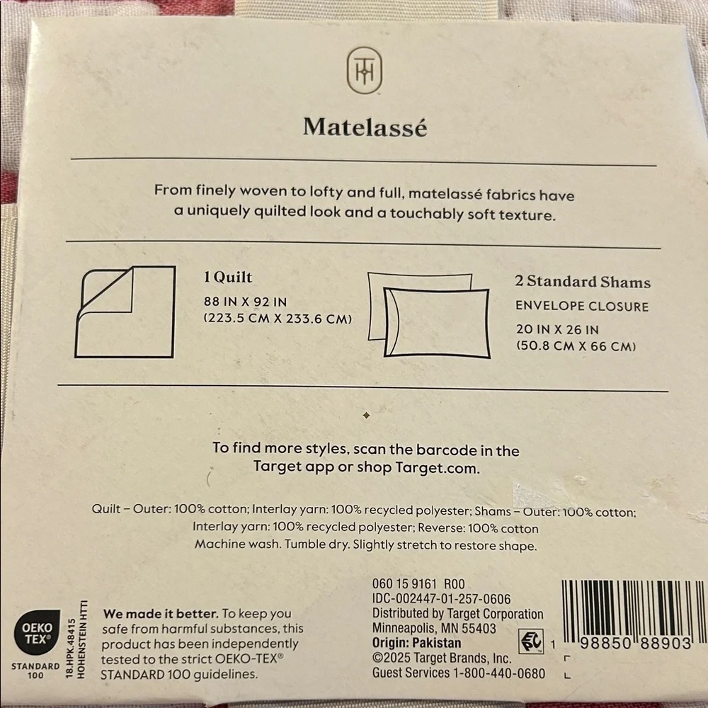 Threshold Pink and White Quilt Set